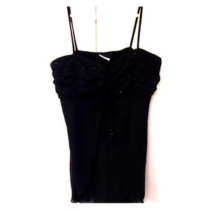 Black glitter tank